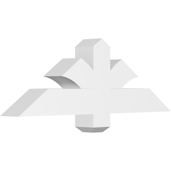 Ekena Millwork Redmond Architectural Grade PVC Gable Bracket, 36"W x 12"H x 4"D x 4"F, 8/12 Pitch GBP036X12X0404RED00 - main